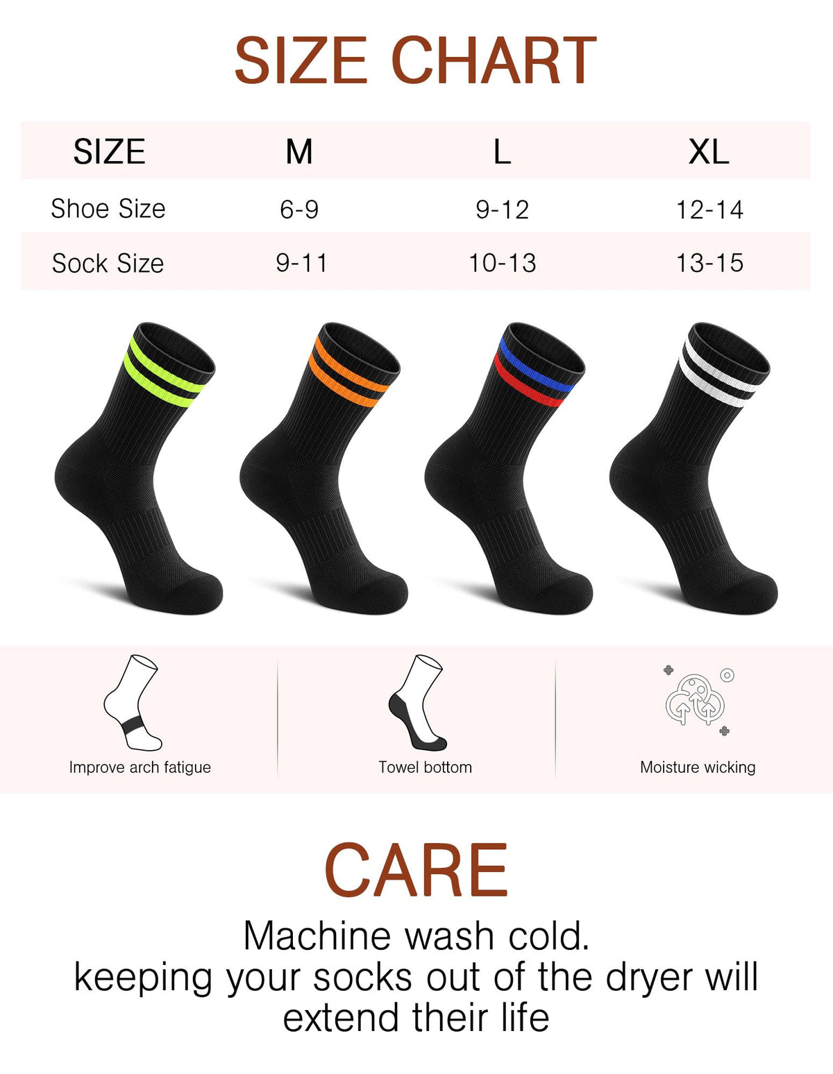 Airacker crew athletic socks - product image 8
