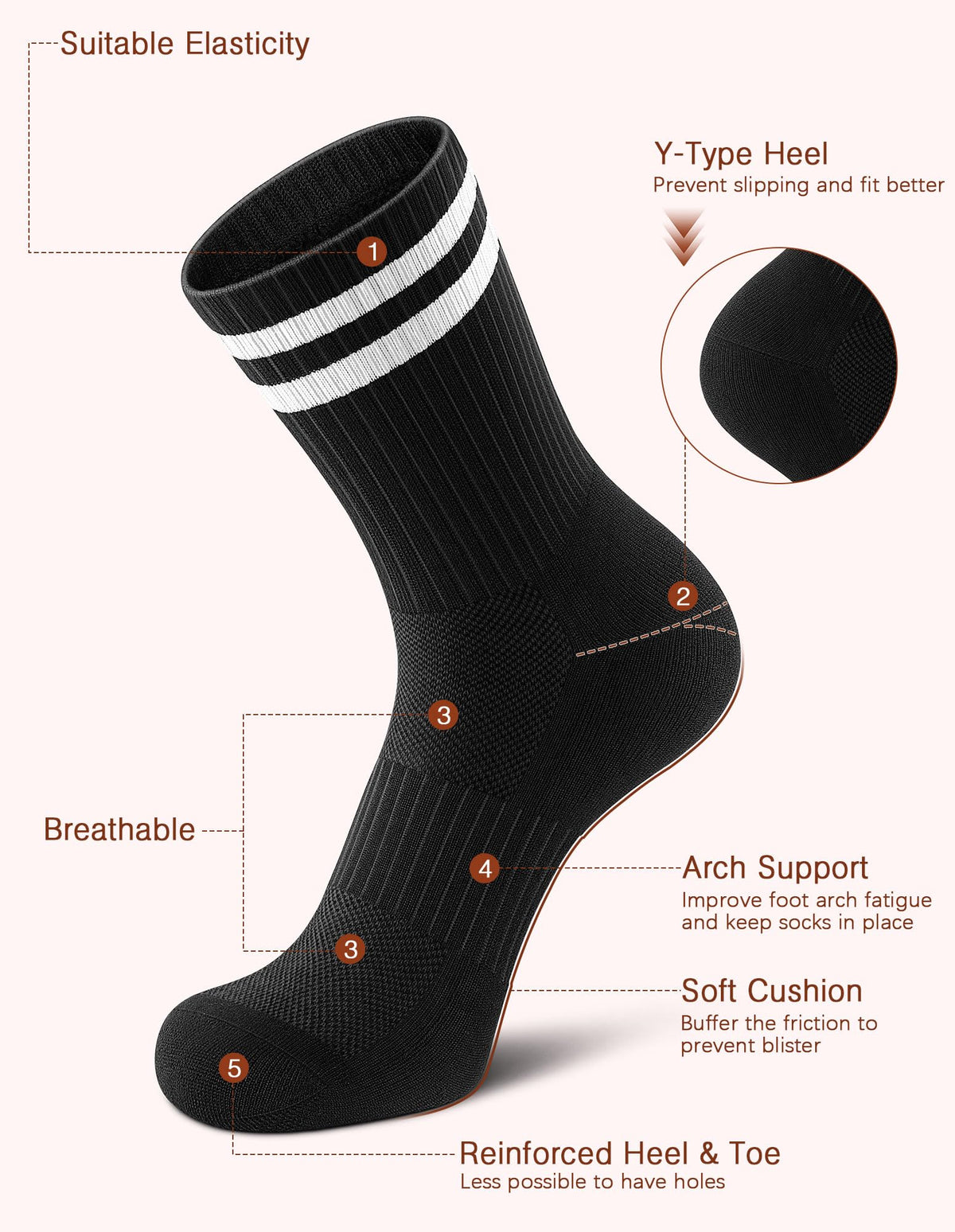 Airacker crew athletic socks - product image 12