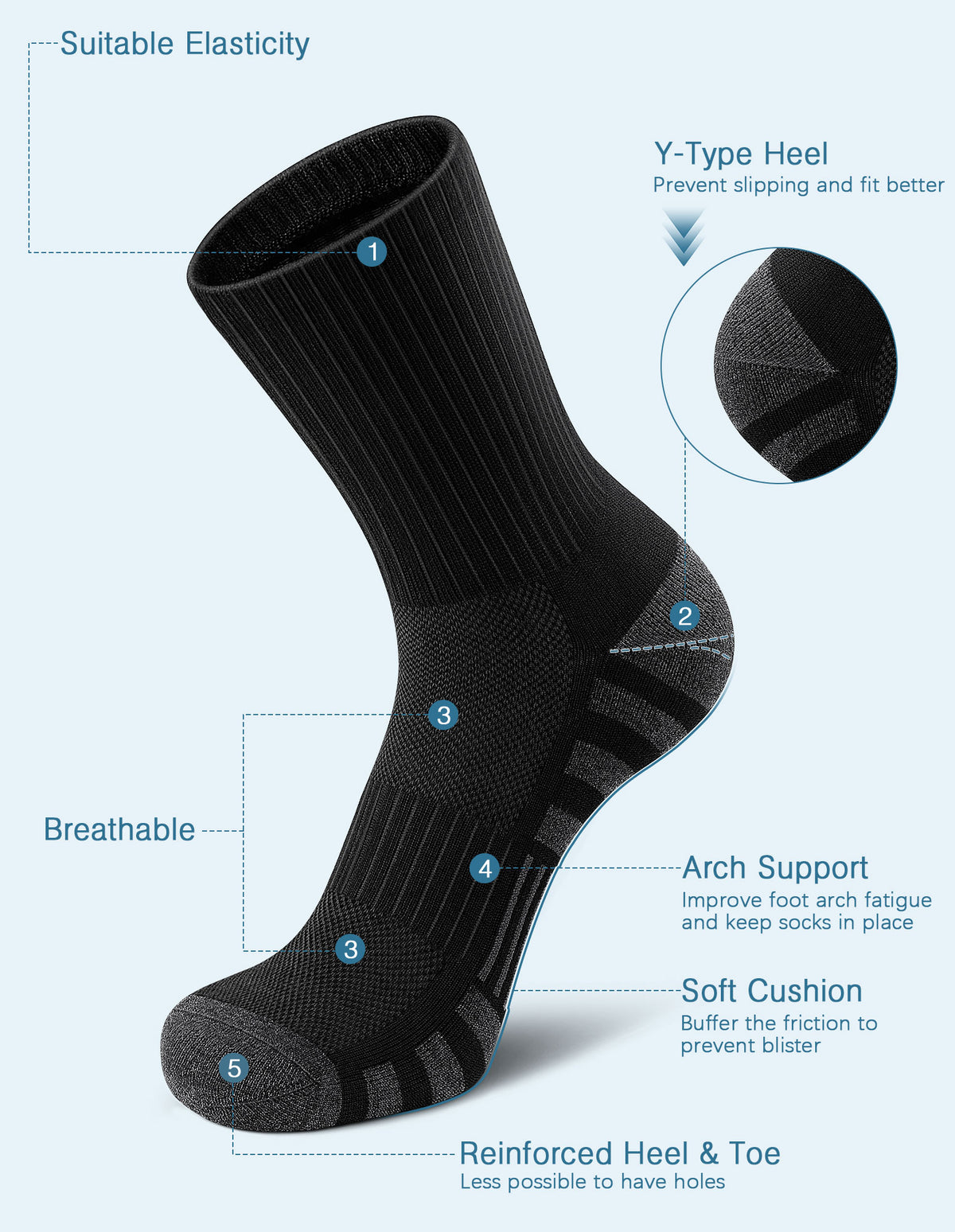 Airacker crew athletic socks - product image 16
