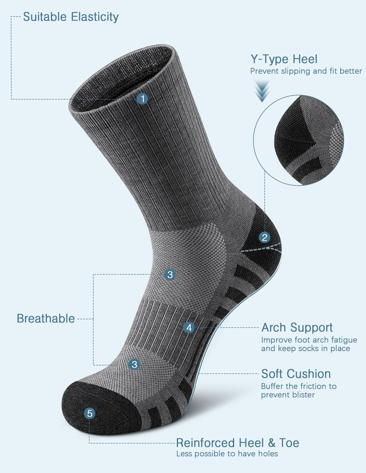 Airacker crew athletic socks - product image 24