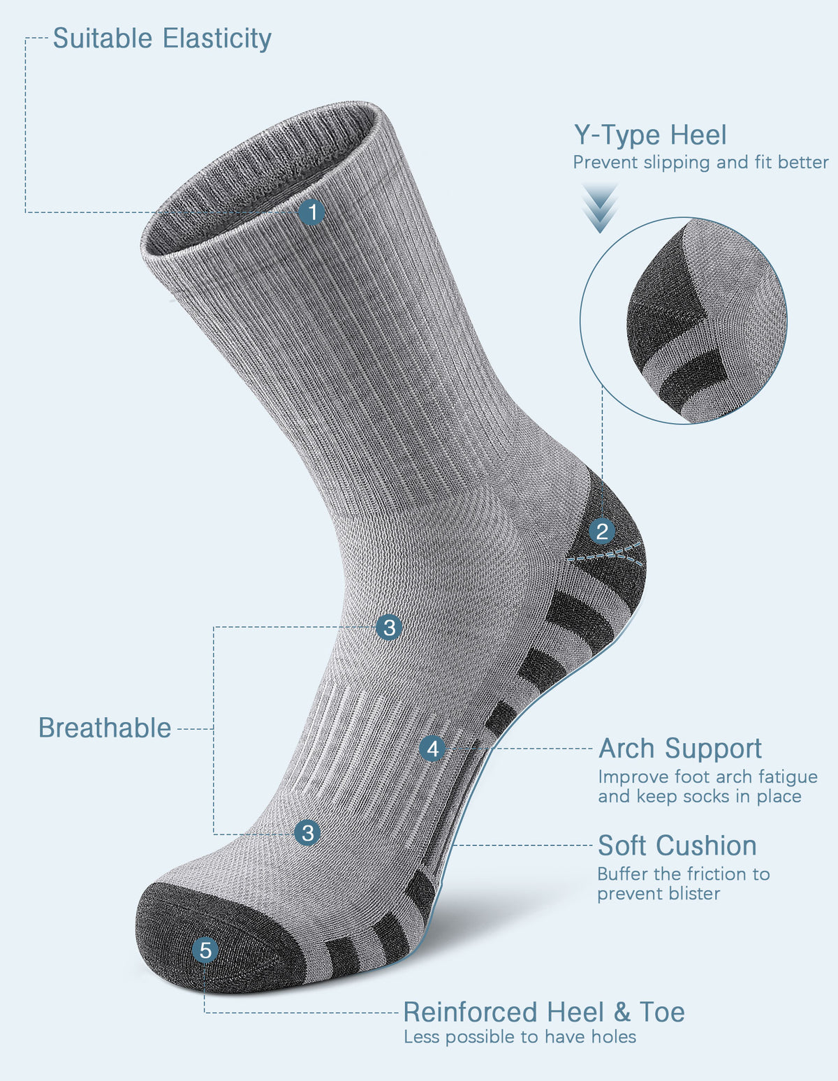 Airacker crew athletic socks - product image 32