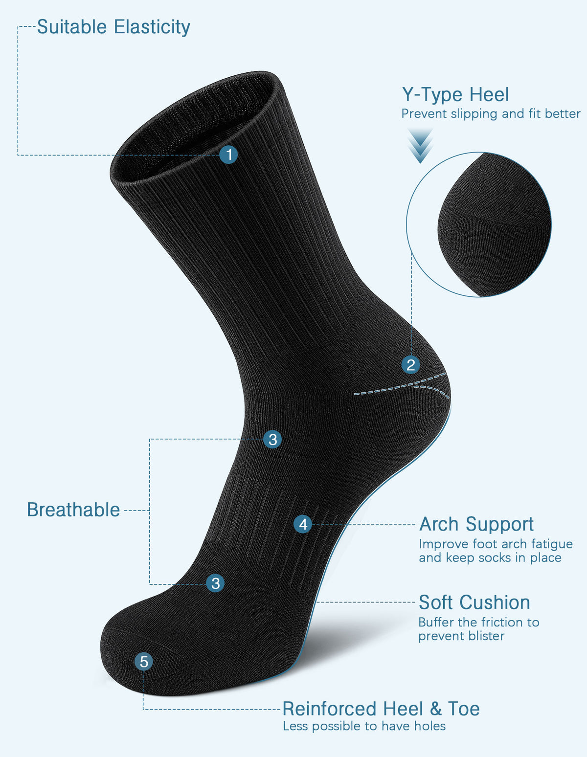 Airacker crew athletic socks - product image 40