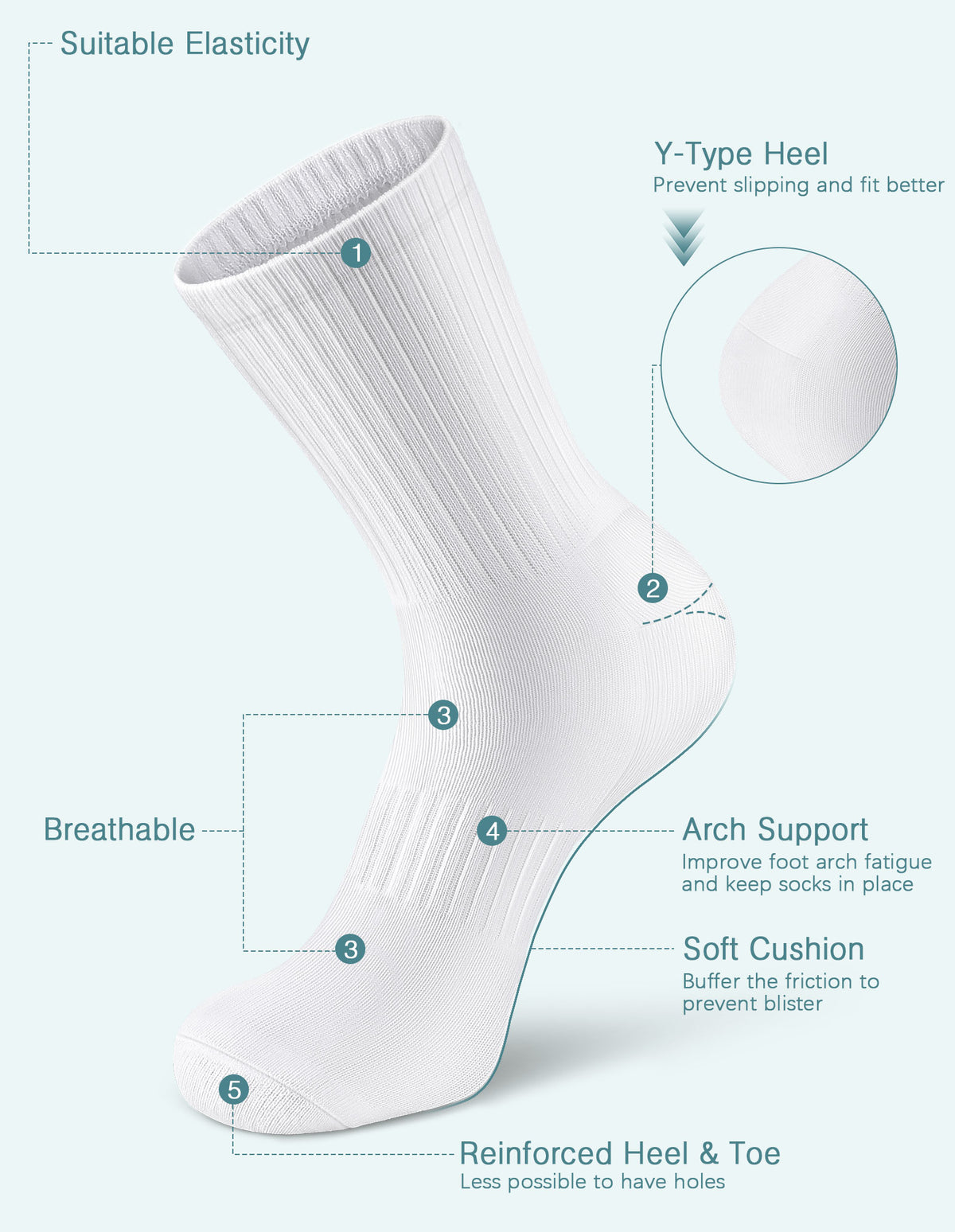 Airacker crew athletic socks - product image 47