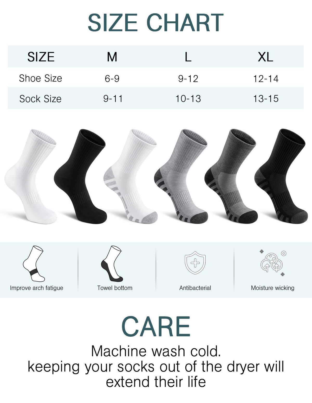 Airacker crew athletic socks - product image 52