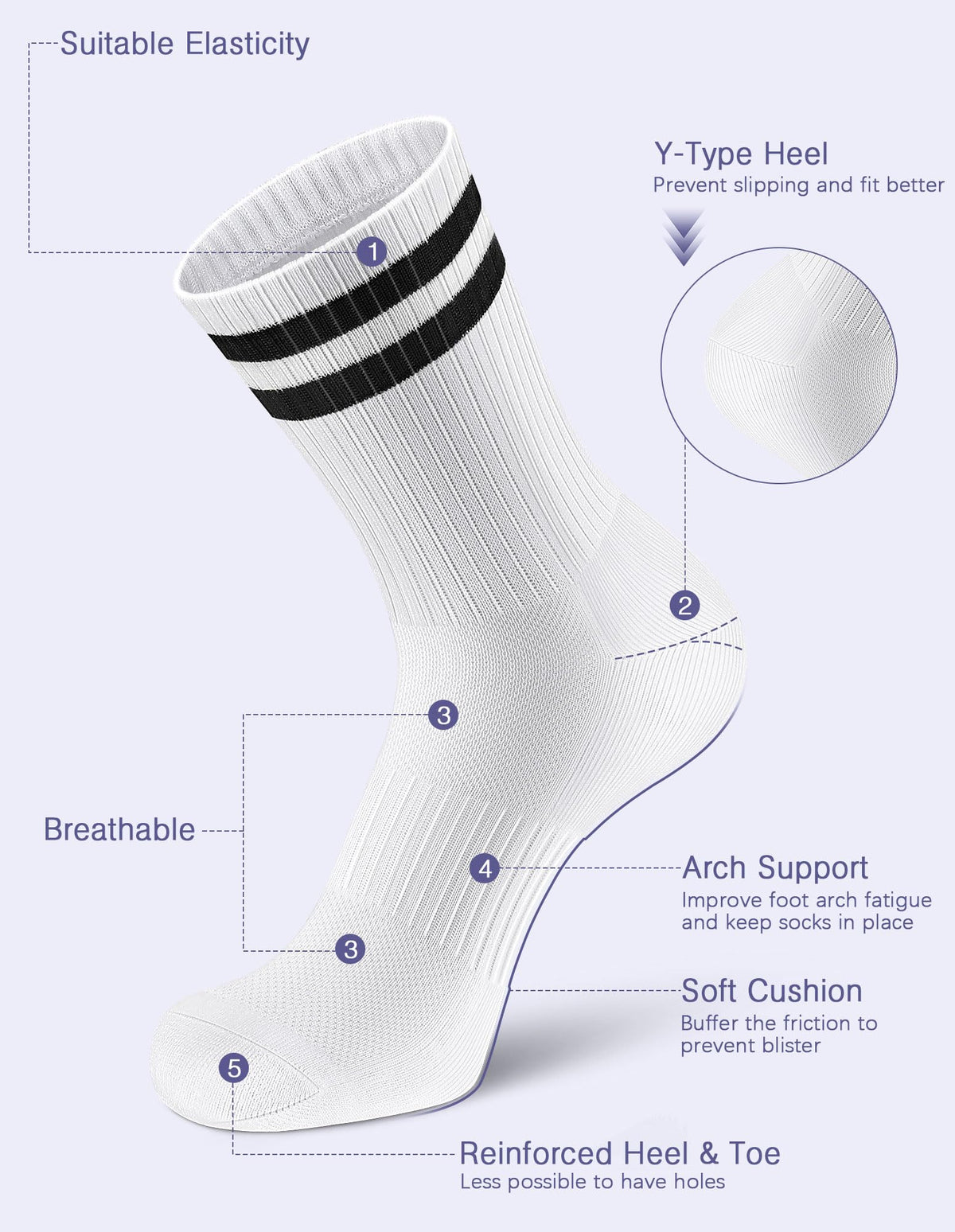Airacker crew athletic socks - product image 57