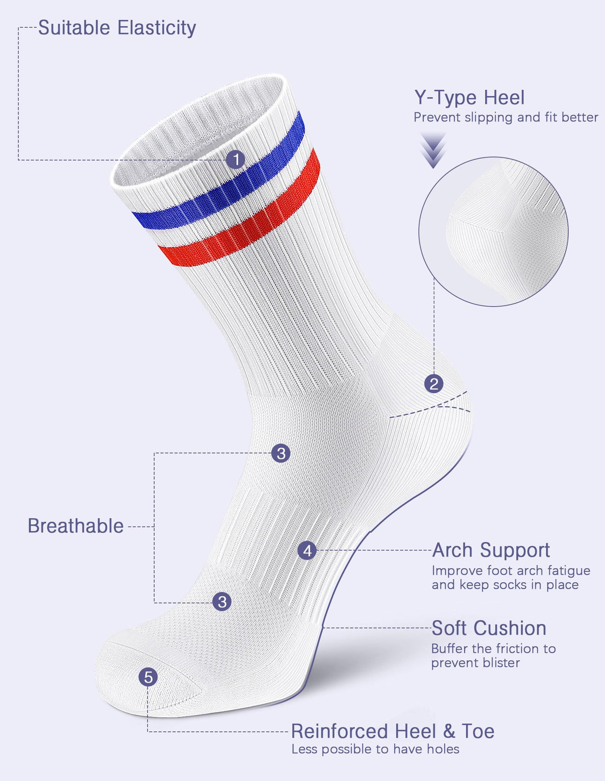 Airacker crew athletic socks - product image 63