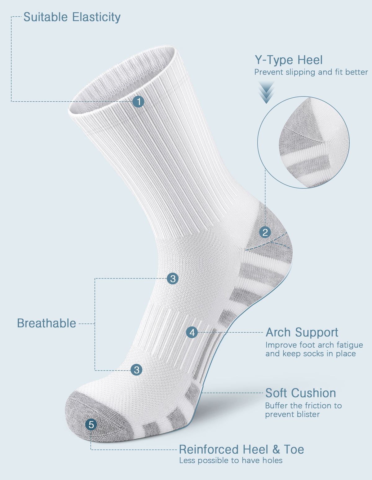 Airacker crew athletic socks - product image 67