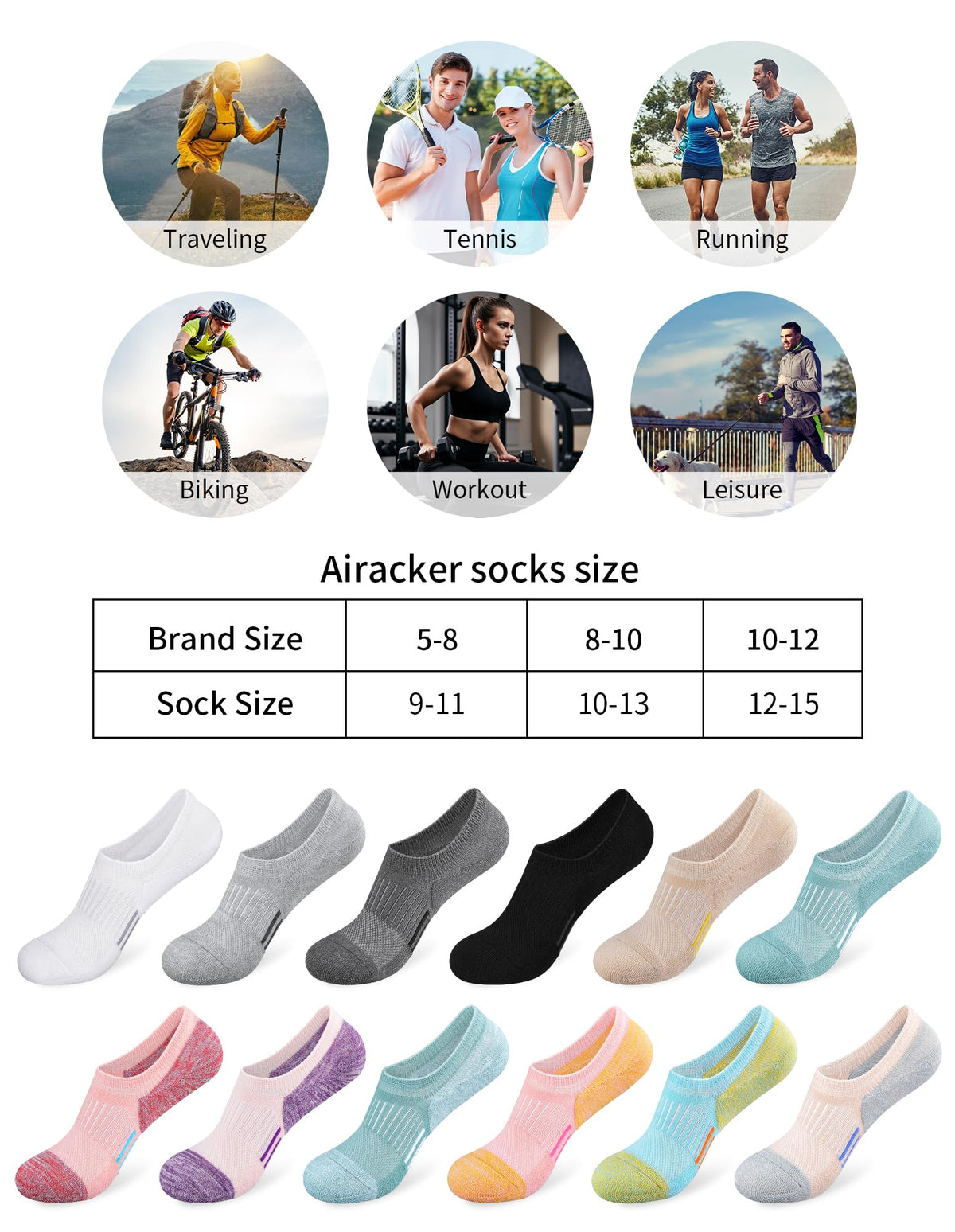 Airacker no show athletic socks - product image 3