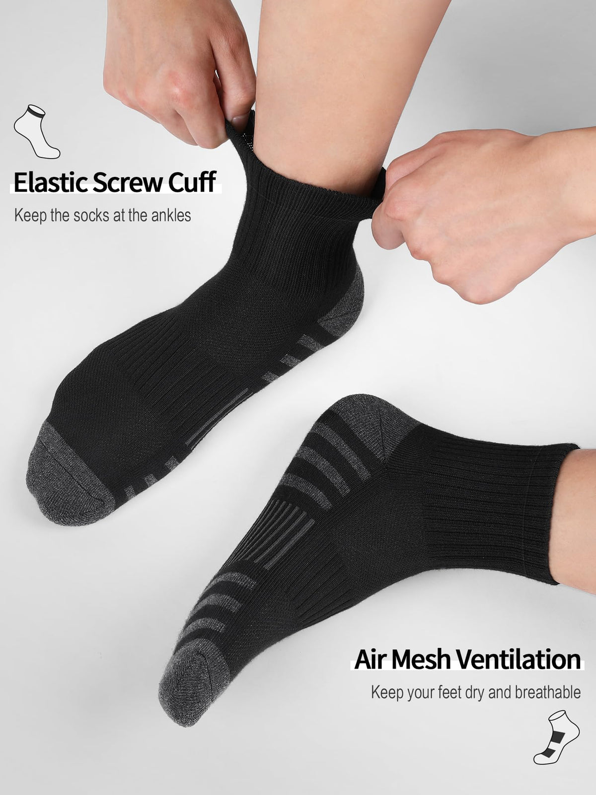 Airacker quarter athletic socks - product image 5