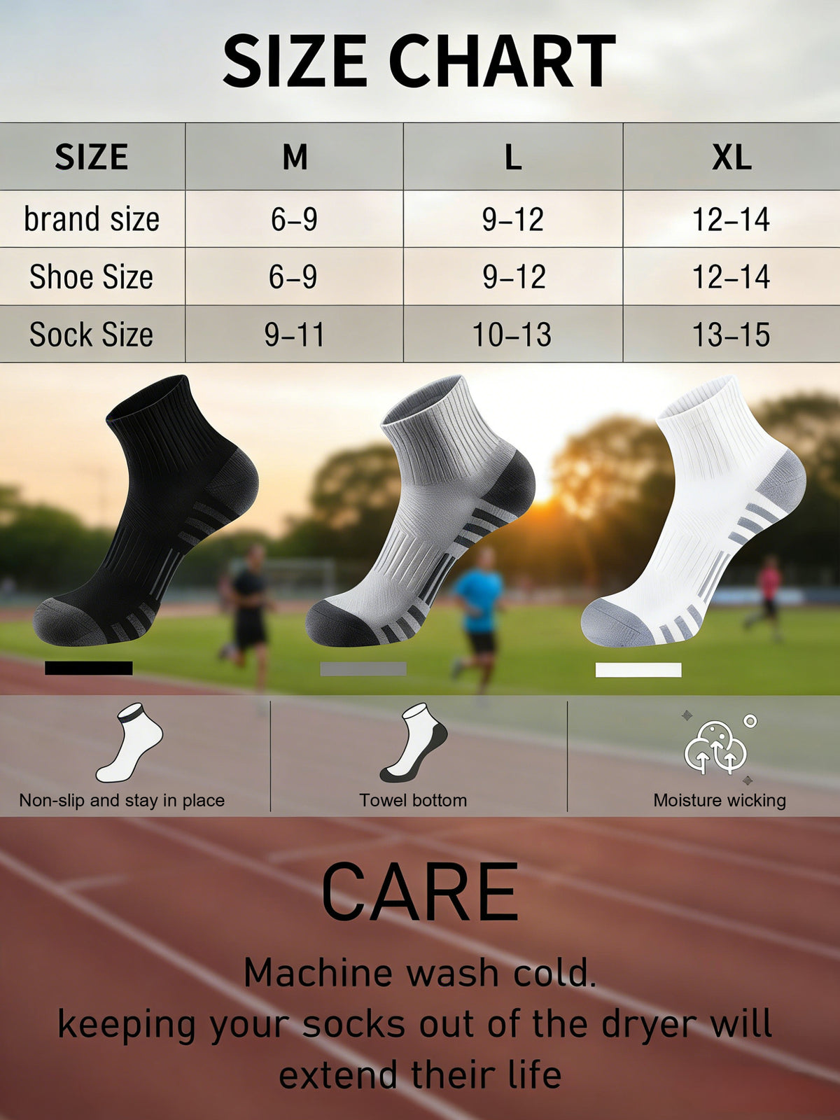 Airacker quarter athletic socks - product image 6