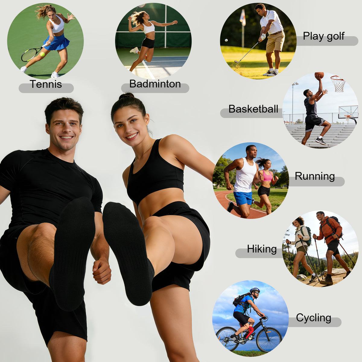 Airacker quarter athletic socks - product image 22