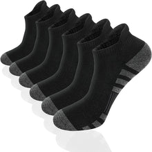 将图片加载到图库查看器，Airacker Ankle Athletic Running Socks Cushioned Breathable Low Cut Sports Tab Socks for Men and Women (6 Pairs)
