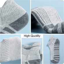 将图片加载到图库查看器，Airacker Ankle Athletic Running Socks Cushioned Breathable Low Cut Sports Tab Socks for Men and Women (6 Pairs)
