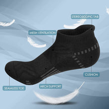 将图片加载到图库查看器，Airacker Ankle Athletic Running Socks Cushioned Sports Low Cut Tab Socks for Men &amp; Women
