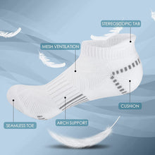 将图片加载到图库查看器，Airacker Ankle Athletic Running Socks Cushioned Sports Low Cut Tab Socks for Men &amp; Women
