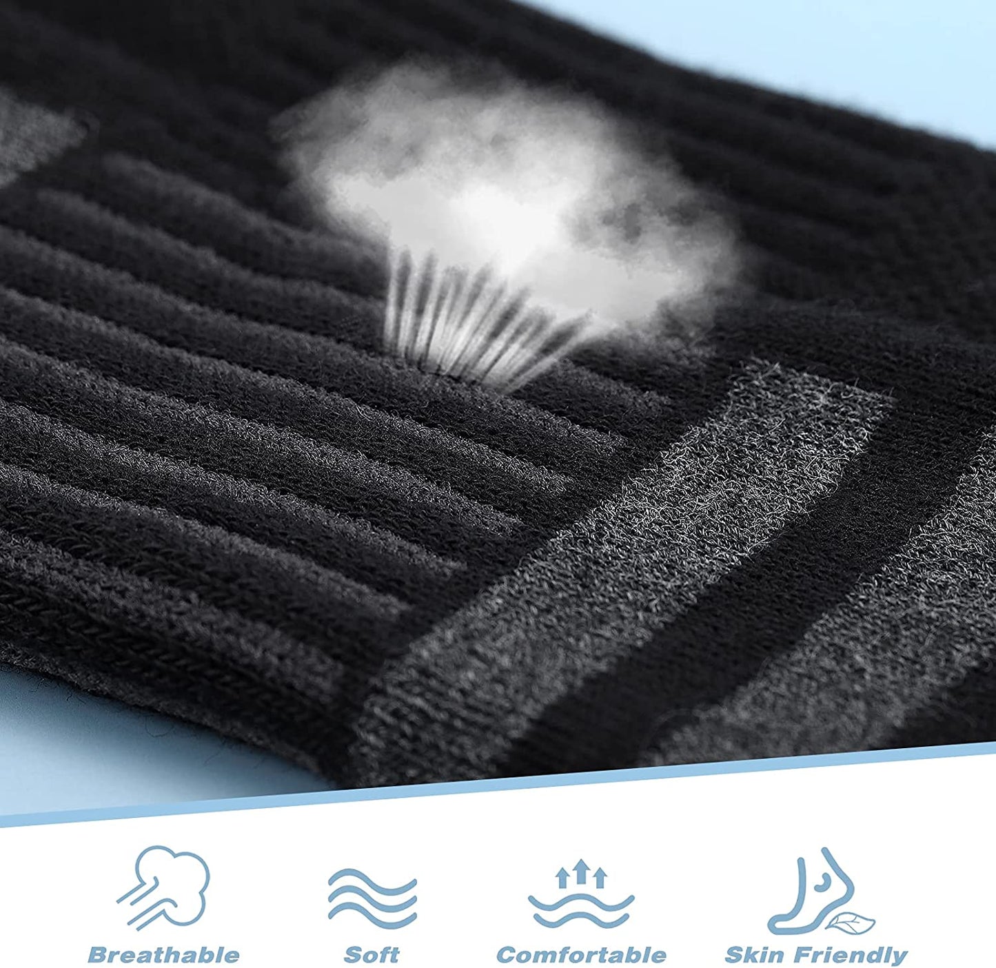 Athletic Running Ankle Socks, Low Cut Cushioned Performance Anti-Blister Tab Sports Socks for Men Women 6 Pairs