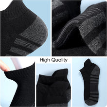 将图片加载到图库查看器，Airacker Ankle Athletic Running Socks Cushioned Breathable Low Cut Sports Tab Socks for Men and Women (6 Pairs)
