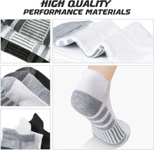 将图片加载到图库查看器，Airacker Ankle Athletic Running Socks Cushioned Breathable Low Cut Sports Tab Socks for Men and Women (6 Pairs)
