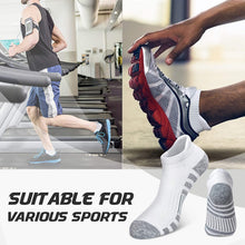 将图片加载到图库查看器，Airacker Ankle Athletic Running Socks Cushioned Breathable Low Cut Sports Tab Socks for Men and Women (6 Pairs)
