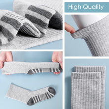 将图片加载到图库查看器，Airacker Athletic Socks Sport Running Calf Socks Performance Cushioned Breathable Crew Socks for Men Women(6 Pairs)
