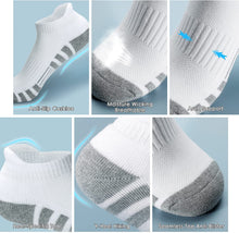 将图片加载到图库查看器，Airacker Ankle Athletic Running Socks Cushioned Breathable Low Cut Sports Tab Socks for Men and Women (6 Pairs)
