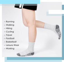 将图片加载到图库查看器，Airacker Athletic Socks Sport Running Calf Socks Performance Cushioned Breathable Crew Socks for Men Women(6 Pairs)
