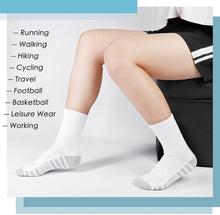 将图片加载到图库查看器，Airacker Athletic Socks Sport Running Calf Socks Performance Cushioned Breathable Crew Socks for Men Women(6 Pairs)
