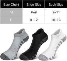 将图片加载到图库查看器，Airacker Ankle Athletic Running Socks Cushioned Breathable Low Cut Sports Tab Socks for Men and Women (6 Pairs)
