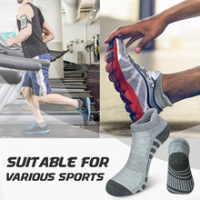 将图片加载到图库查看器，Airacker Ankle Athletic Running Socks Cushioned Breathable Low Cut Sports Tab Socks for Men and Women (6 Pairs)
