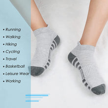 将图片加载到图库查看器，Airacker Ankle Athletic Running Socks Cushioned Breathable Low Cut Sports Tab Socks for Men and Women (6 Pairs)
