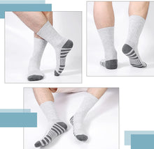 将图片加载到图库查看器，Airacker Athletic Socks Sport Running Calf Socks Performance Cushioned Breathable Crew Socks for Men Women(6 Pairs)
