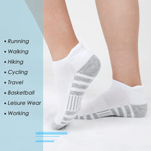 将图片加载到图库查看器，Airacker Ankle Athletic Running Socks Cushioned Breathable Low Cut Sports Tab Socks for Men and Women (6 Pairs)
